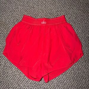 ALO Yoga Women's Candy Red Match Point Shorts
